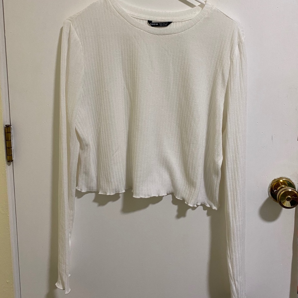 White Long Sleeve Top